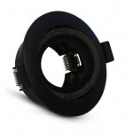 Foco Bascualte empotrar PC Negro 90mm, para Lámpara GU10/MR16